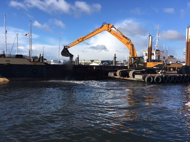 Dredging in plymouth Harbour