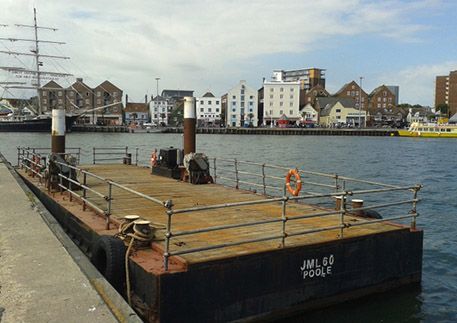 Pontoon barge JML60 18x6x2 in Poole harbour
