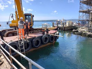 Brownsea island marine survey for piling operations