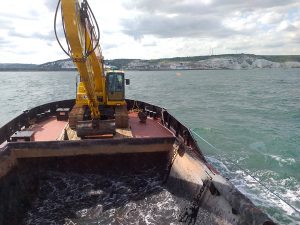 CH Horn dredger heading back from dump site
