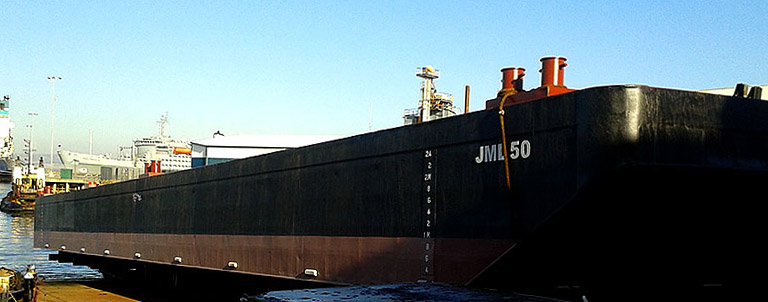 Deck cargo barge jml50 dry docked