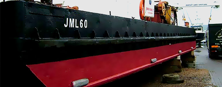 JML60 Deck Barge in drydock
