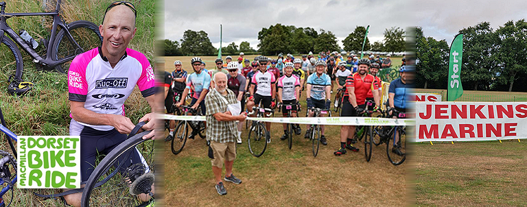 team Jenkins at Macmillan Dorset bike ride