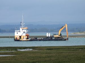 Utility vessel Doreen Dorward at work on Oyster reef