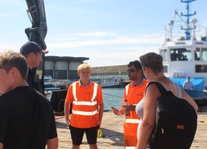 on the deck of Stour at Poole workboat day